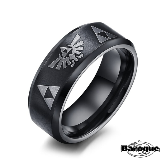 Black Steel Punk Ring