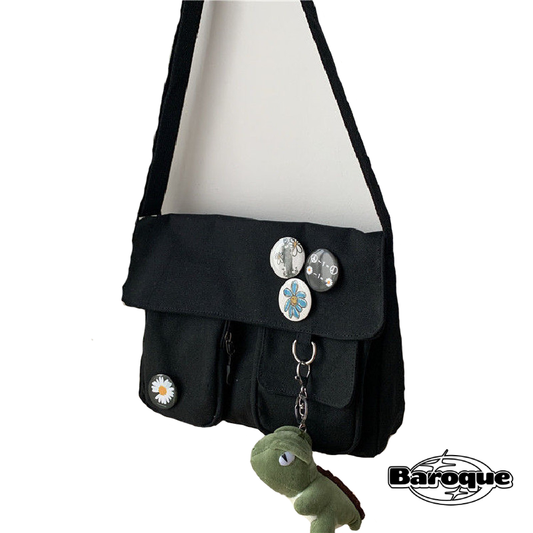 BLACK CASUAL CROSSBODY BAG