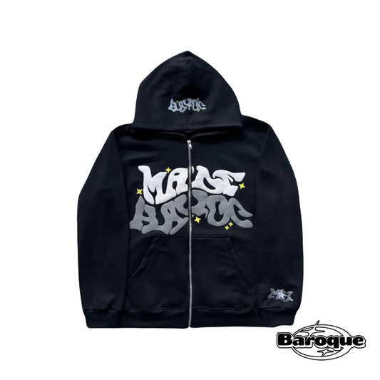 BLACK MADE HAVOC ZIP UP HOODIE