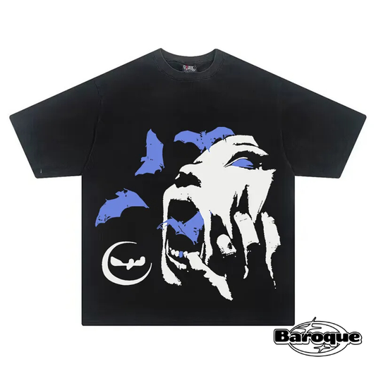 Shadowy Bat Graphic T-Shirt