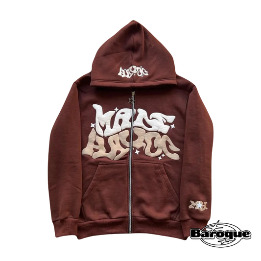 BROWN MADE HAVOC ZIP UP HOODIE