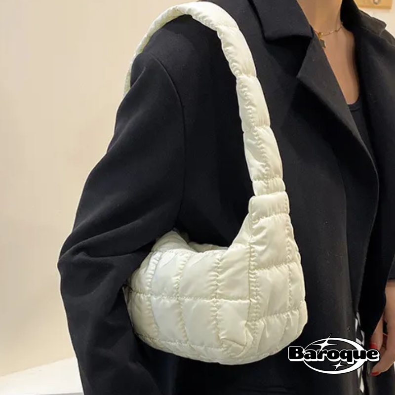 White Oxford Cloth Shoulder Bag